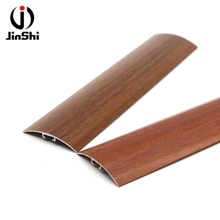 Aluminum Alloy Wood Grain Flexible Floor Trim Construction Material