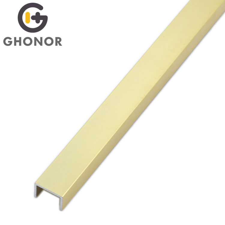 AU-001 Golden Wall Listello U Channel Edge Profile Tile Trim