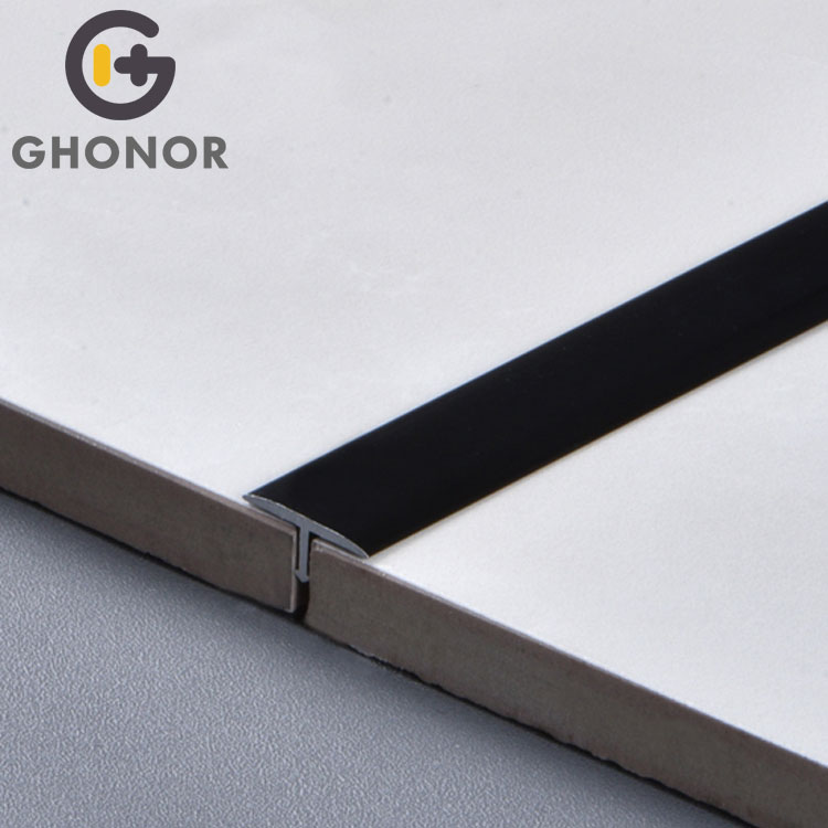 AT-003 Foshan Aluminum Extrus Profil Decorative Manufacturer Aluminum Flat T Shaped Channel Molding Wall Edge Profile Tile Trim
