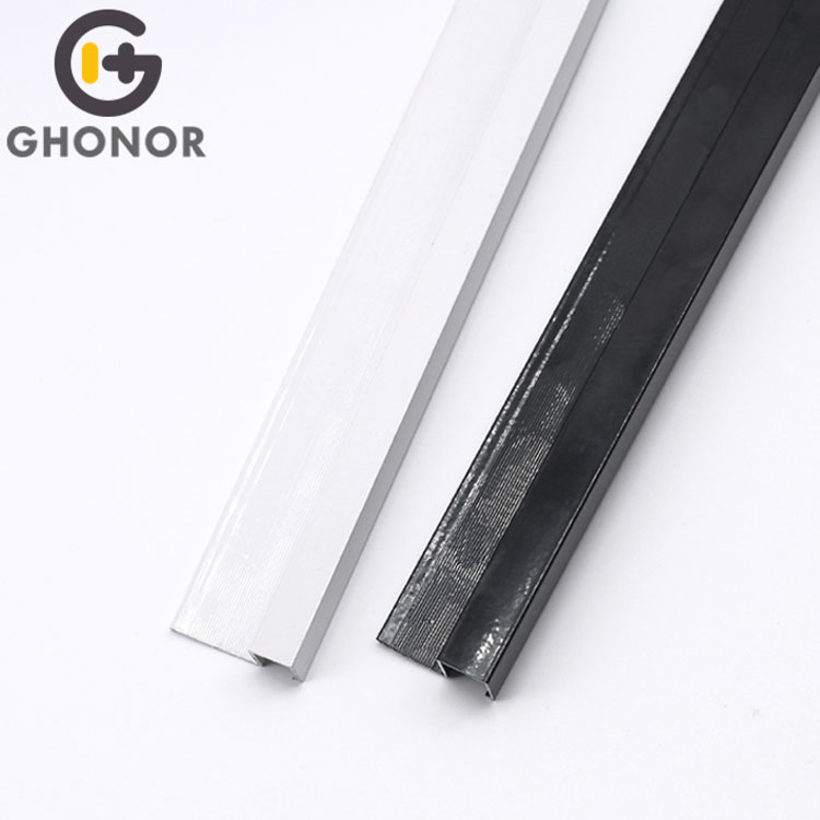 AS-015 In Stock Free Sample Square Edge Powder Coating Black Metal Aluminum Trim Tile