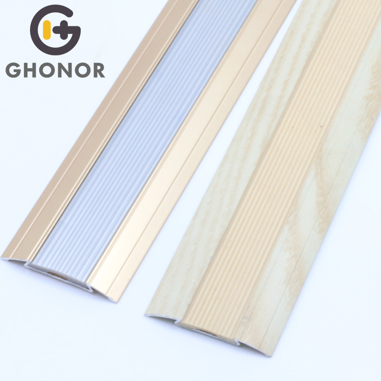 FS-013 PVC Non Slip Floor Mount Edge Wide Surface Transition Flooring Profile Tile Aluminum Trim Cover Strips for Carpet and Floor
