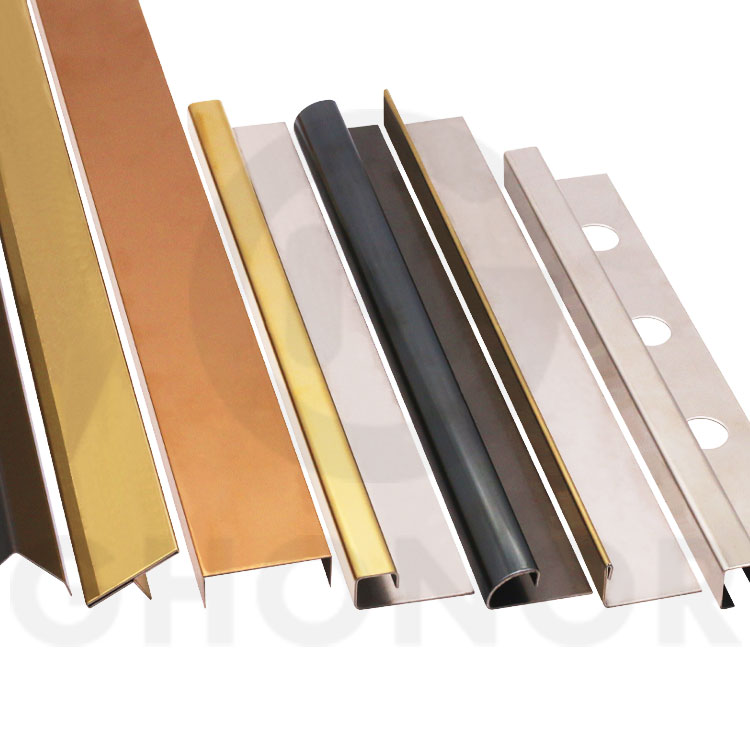 SRC-001 Wholesale Price Bronze Stainless Steel Tile Edge Corner Trim Decorative