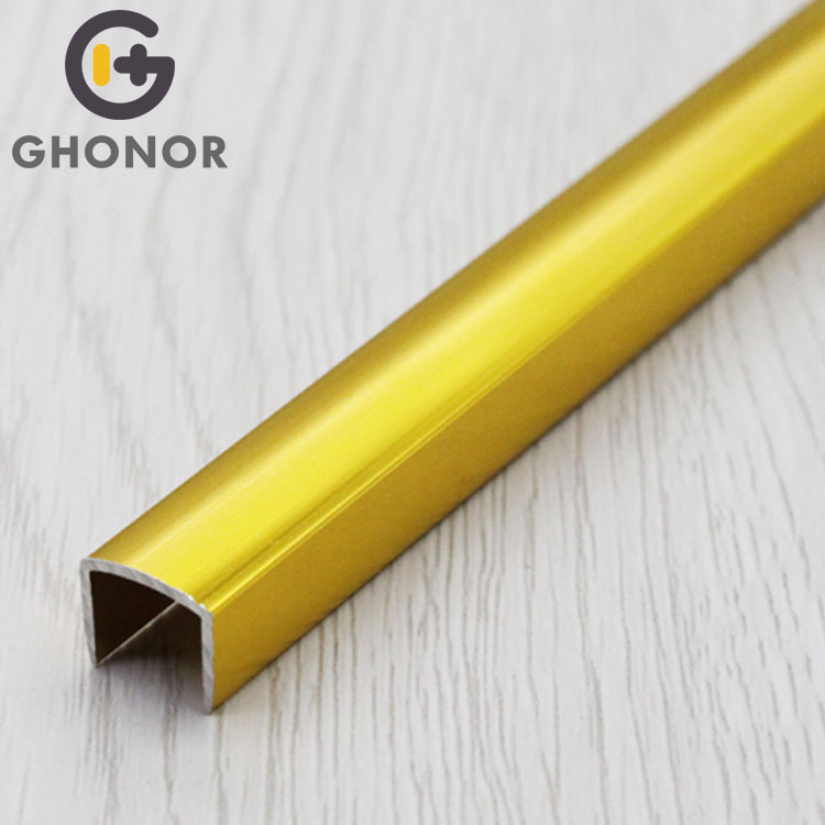 Decorative U Channel Shape Edge Aluminum Extrusion Profile Gold Metal Tile Trim
