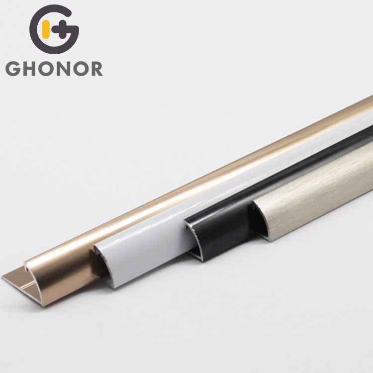 Modern Decorative Customized Colors Dubai Chrome Edge Curved Tile Trim for Corners Modern Decorative Customized Colors Dubai Chrome Edge Curved Tile Trim for Corners