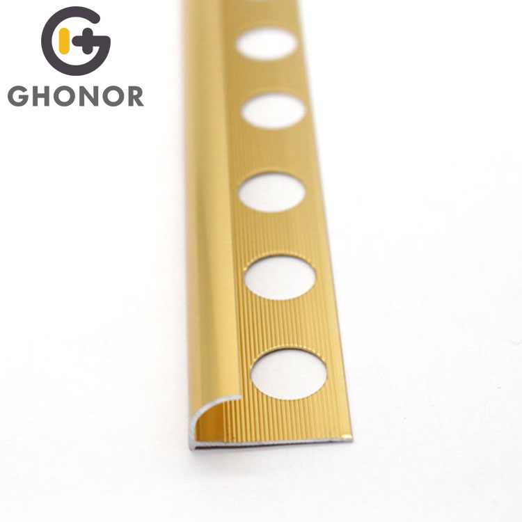 Shiny Gold Strip Aluminium Profile Metal Tile Trims In Gold Colour Shiny Gold Strip Aluminium Profile Metal Tile Trims In Gold Colour