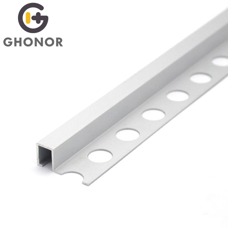 2.5M Long Aluminum Holes Corner Tile Trim Strip Profile 2.5M Long Aluminum Holes Corner Tile Trim Strip Profile