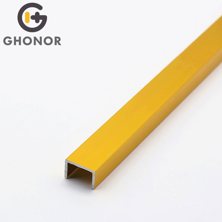 U Shape Aluminum Wall Corner Tile Trim Strips Border
