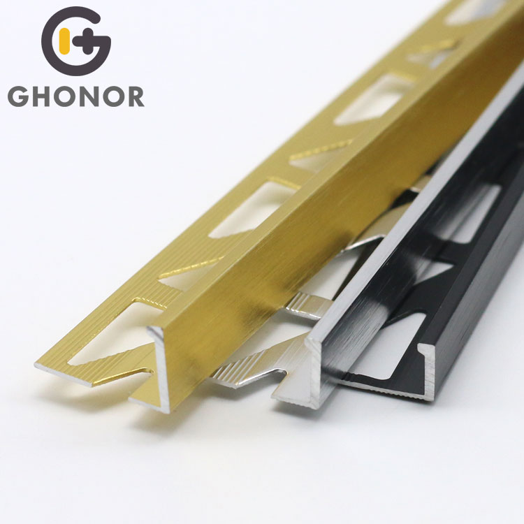 6063 Angles Extrusion Aluminum Tile Brushed Corner Trim