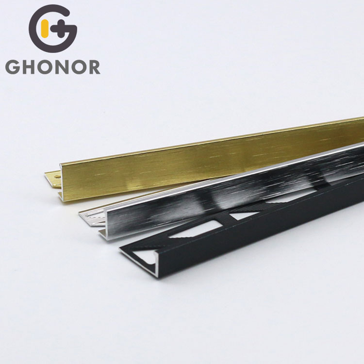 6063 Angles Extrusion Aluminum Tile Brushed Corner Trim 6063 Angles Extrusion Aluminum Tile Brushed Corner Trim