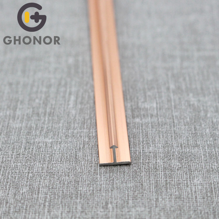 Rose Gold Polishing Aluminium Corner Tile Trim T Shaped Rose Gold Polishing Aluminium Corner Tile Trim T Shaped