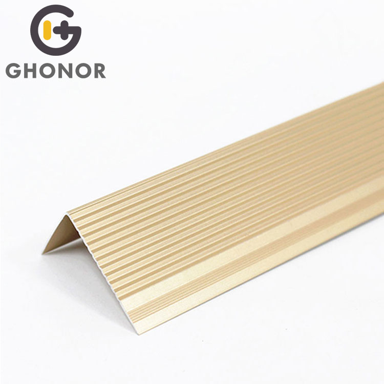 Building Construction Material Groove Attached Stairs Tile Aluminium Profile