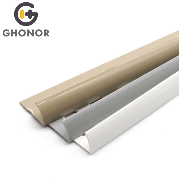 Hot Extrusion Grey Pvc Trim Profil Ceramic Tile