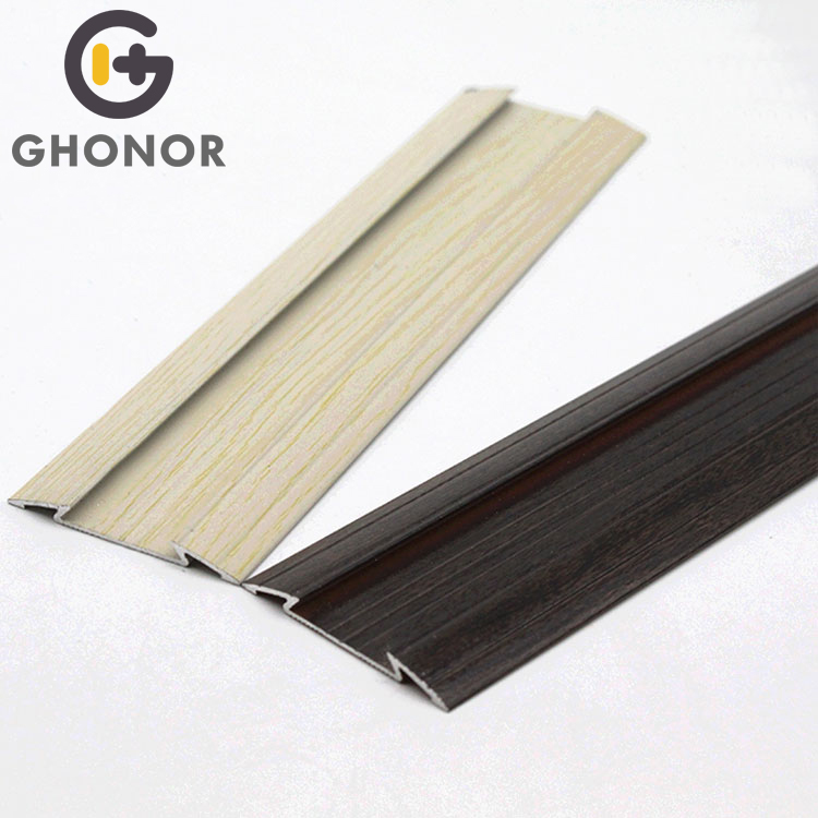 Home Decor Wood Grain Vinyl Flooring Pvc Aluminium Profile