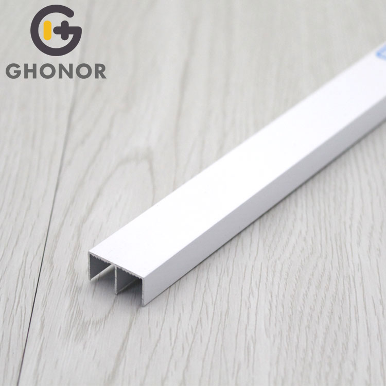 Aluminum Double U Powder  Coating Dividing Tile Profile
