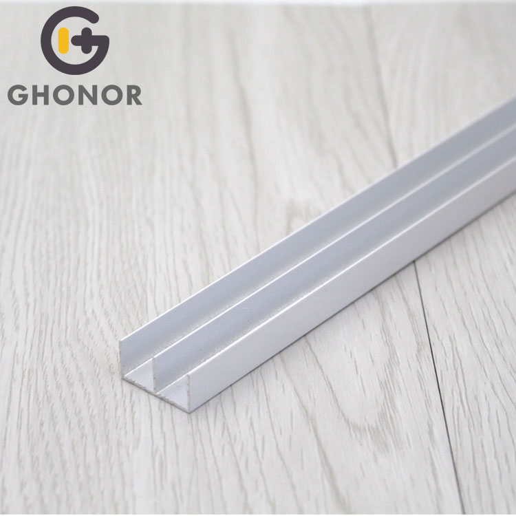 Aluminum Double U Powder  Coating Dividing Tile Profile Aluminum Double U Powder  Coating Dividing Tile Profile
