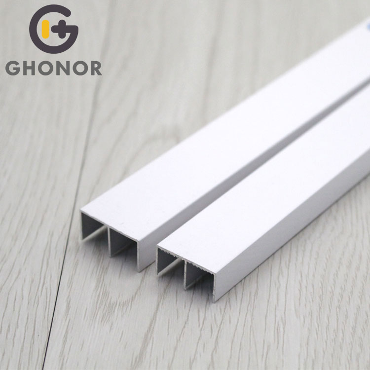 Aluminum Double U Powder  Coating Dividing Tile Profile Aluminum Double U Powder  Coating Dividing Tile Profile