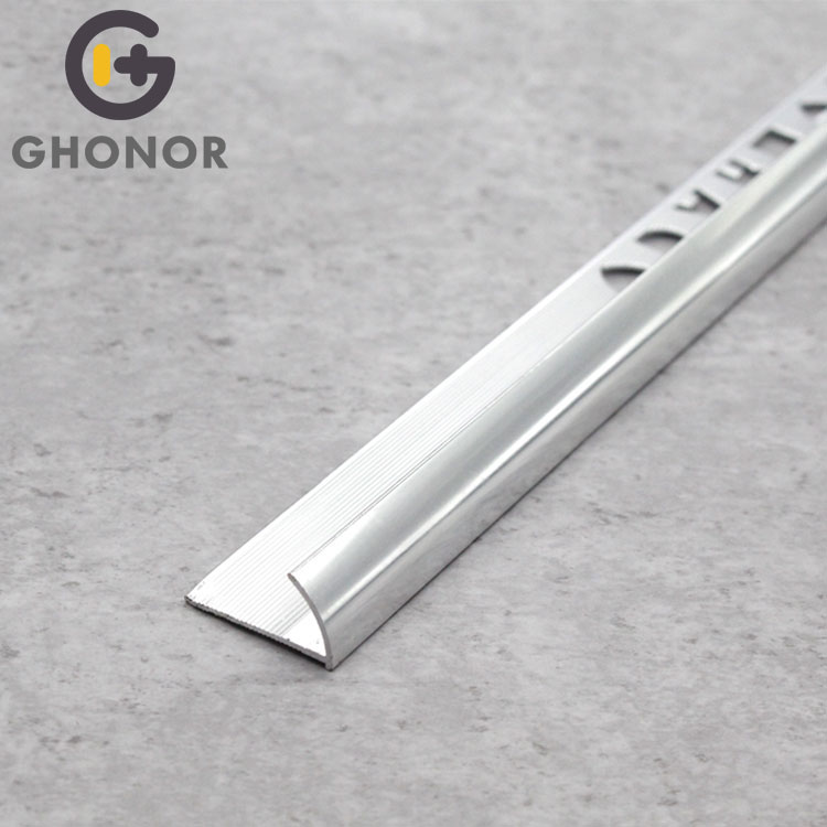 Low Price Bright Silver Aluminum Metal Bullnose Profile