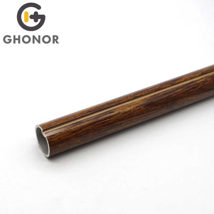 European Decorative Wood Grain Pattern Aluminum Profile Round Rods European Decorative Wood Grain Pattern Aluminum Profile Round Rods