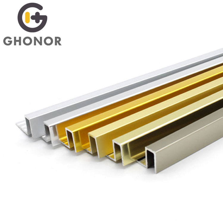 Factory in China Square Edge Tile Borders and Trim Aluminum Tile Trim for Ceramic Factory in China Square Edge Tile Borders and Trim Aluminum Tile Trim for Ceramic
