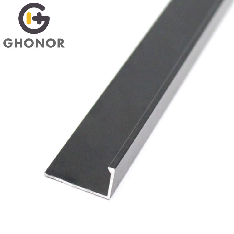 Black Metal Right Angle Tile Protective Chrome Angle Trim