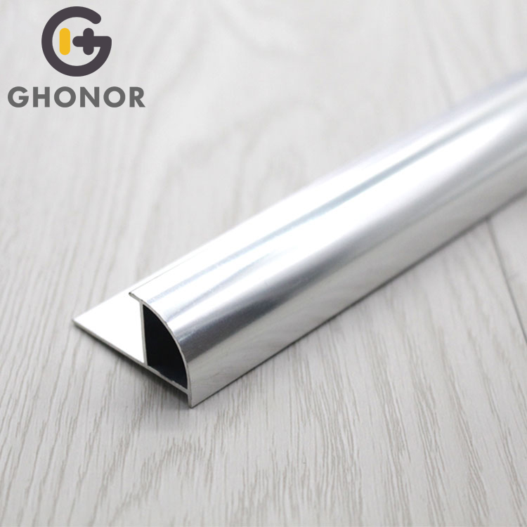 Flexible Hardware Aluminum Alloy Round Corner Tile Trim Aluminium Profile