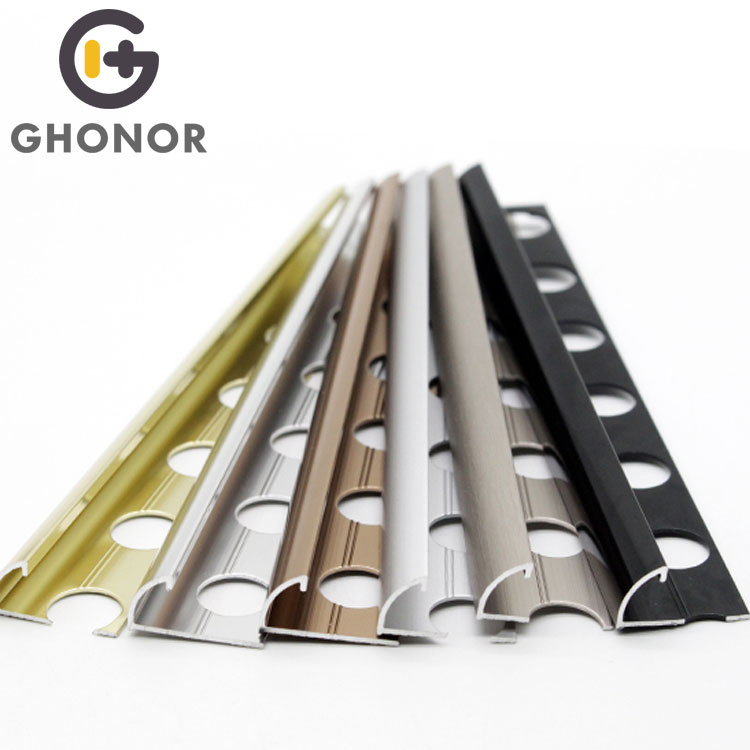 Flexible Metal Quarter Round Decking Open Type Edge Trim Flexible Metal Quarter Round Decking Open Type Edge Trim