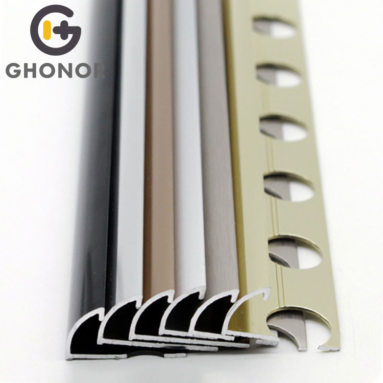 Flexible Metal Quarter Round Decking Open Type Edge Trim Flexible Metal Quarter Round Decking Open Type Edge Trim