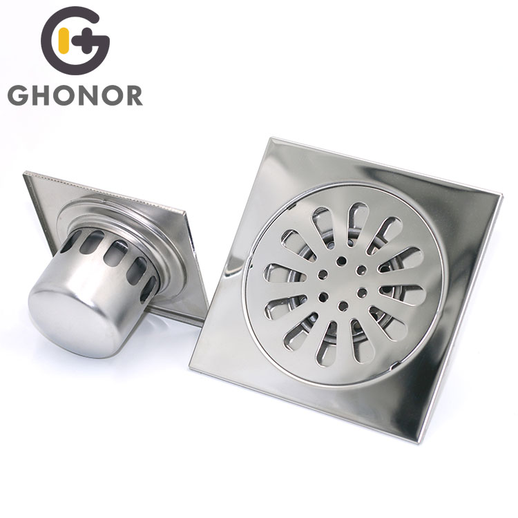 Stainless Steel Drain Square Tile Floor Waste