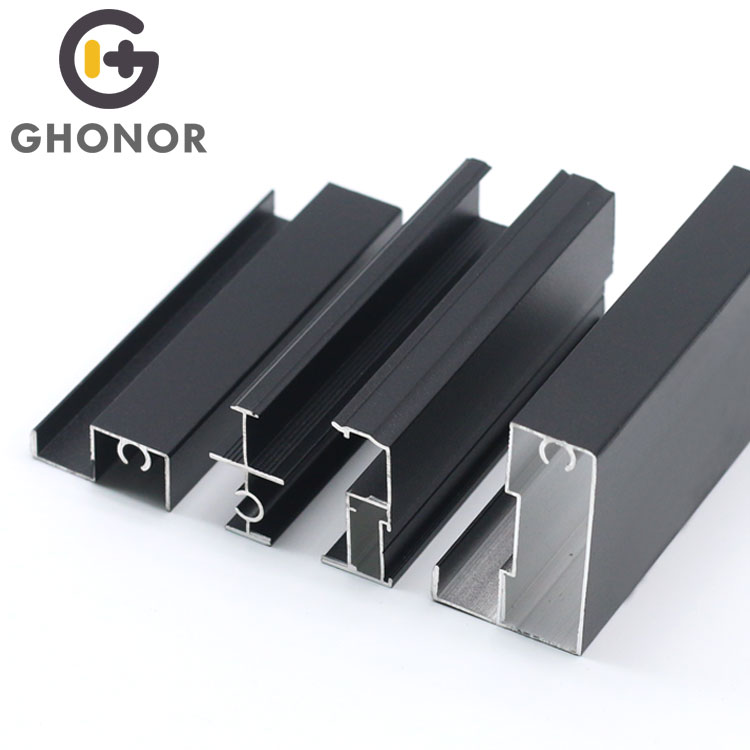 Decorative Aluminium Wardrobe Sliding Door Frame System Metal Almirah Frames