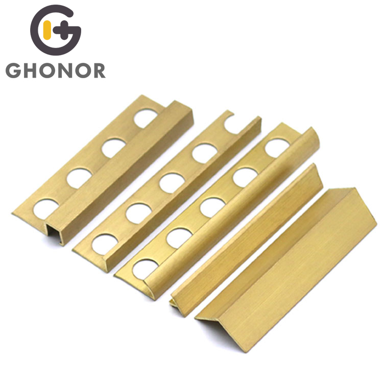 Brushed Brass Tile Trim Edging