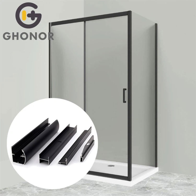 Matte Black Shower Screen Door Profiles