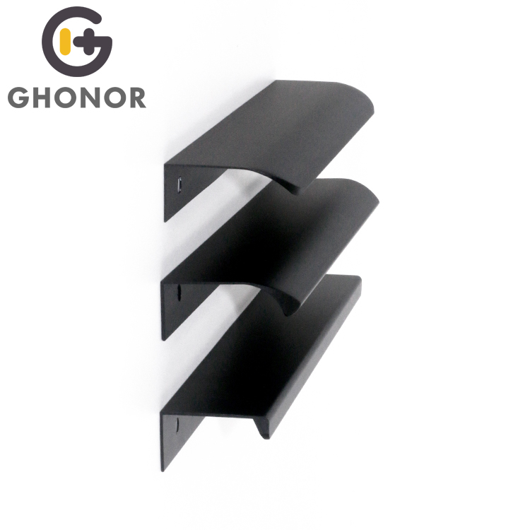Black Aluminium Cupboard Door Handles